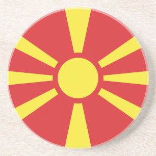 North Macedonia Flag Coaster
