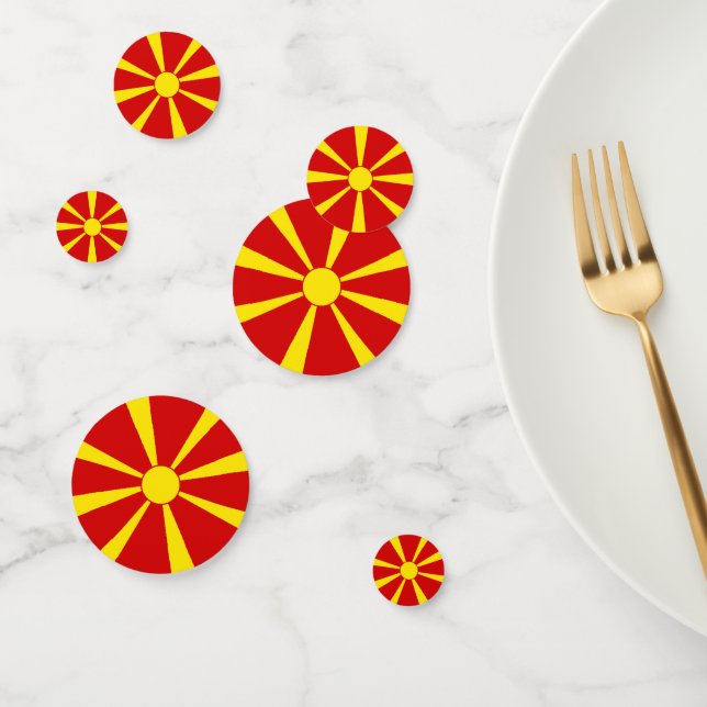 North Macedonia flag Confetti (Group)