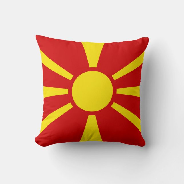 North Macedonia Flag Cushion (Front)