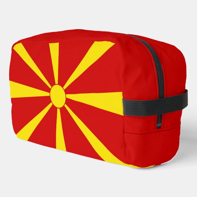 North Macedonia flag Dopp Kit (Left Corner)