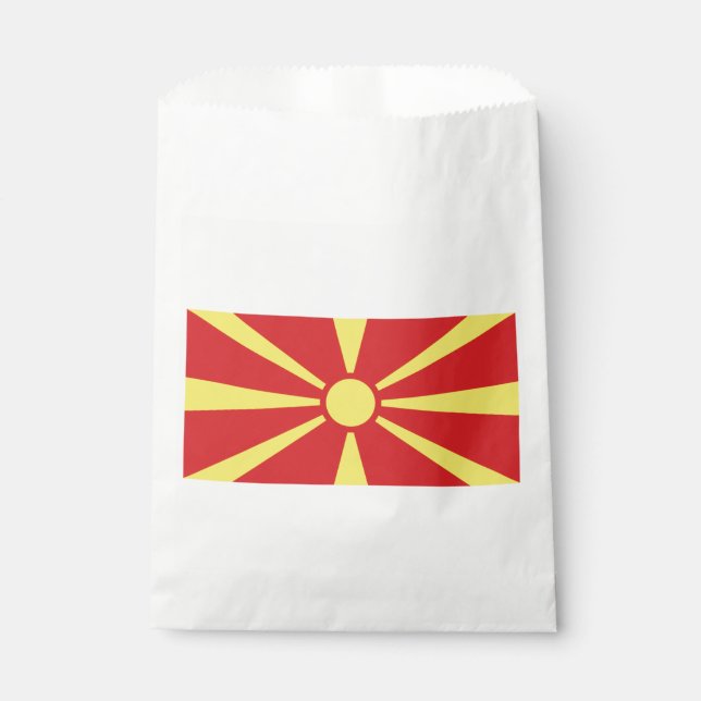 North Macedonia Flag Favour Bag (Front)
