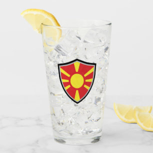 North Macedonia flag Glass