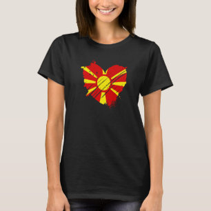 North Macedonia Flag I love DNA North Macedonians T-Shirt