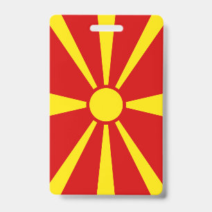 North Macedonia Flag ID Badge