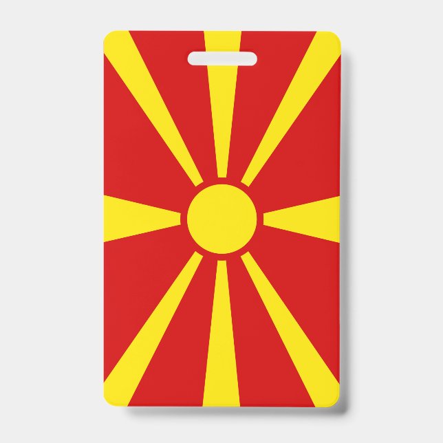 North Macedonia Flag ID Badge (Front)