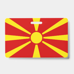 North Macedonia Flag ID Badge