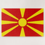 North Macedonia Flag Jigsaw Puzzle<br><div class="desc">North Macedonia Flag</div>