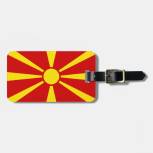 North Macedonia Flag Luggage Tag