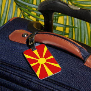 North Macedonia flag Luggage Tag