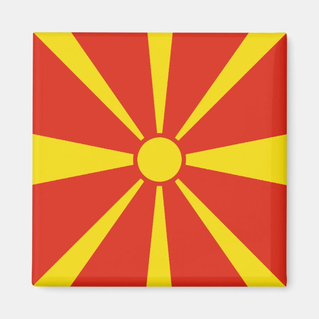 North Macedonia Flag Magnet (Front)