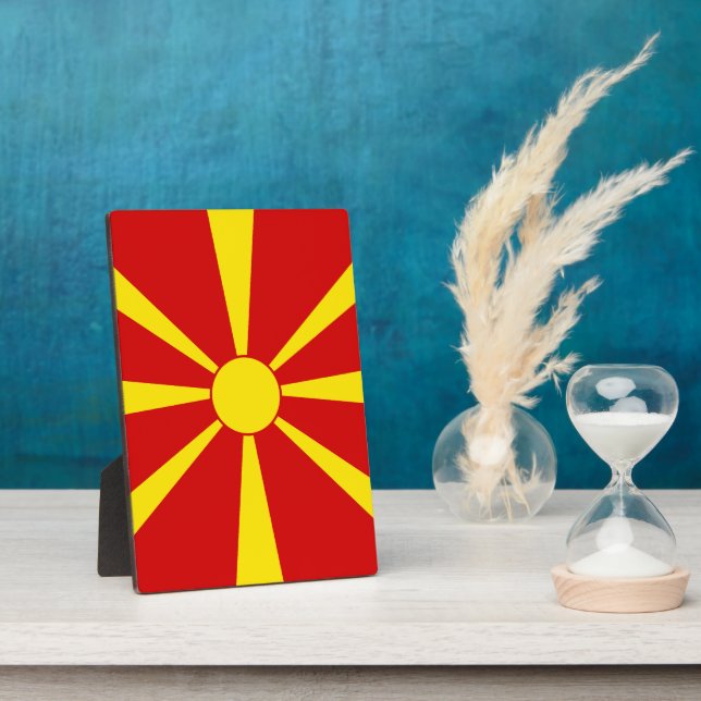 North Macedonia flag Plaque (Side)