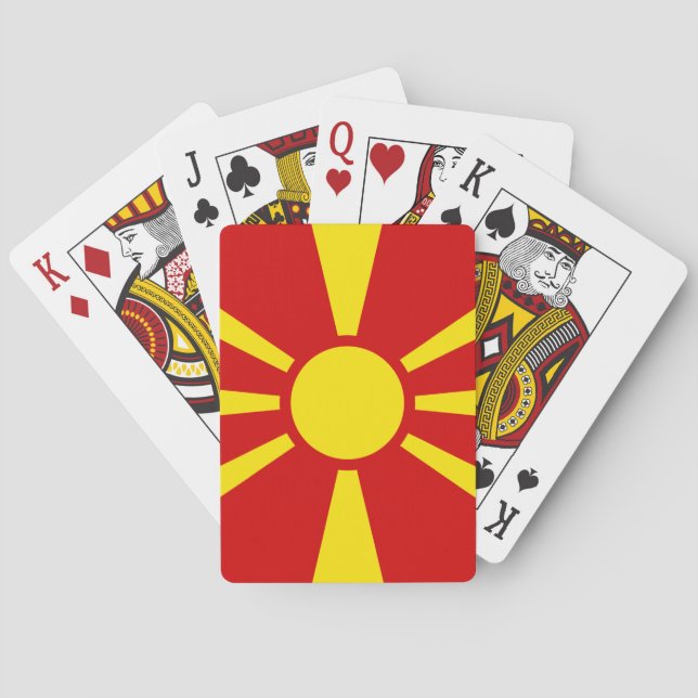 North Macedonia Flag Playing Cards (Back)
