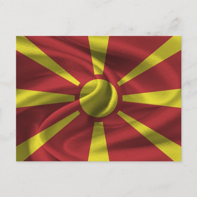 North Macedonia Flag Postcard (Front)