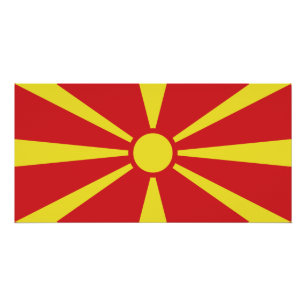 North Macedonia Flag Poster