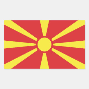 North Macedonia Flag Rectangular Sticker