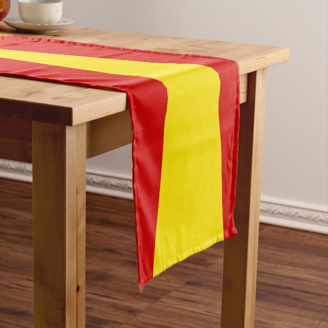 North Macedonia flag Short Table Runner (In Situ)