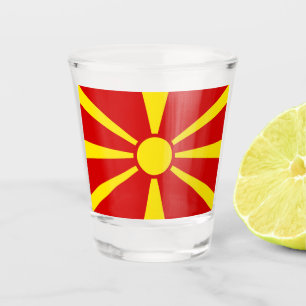 North Macedonia Flag Shot Glass