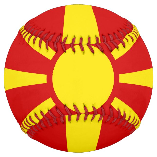 North Macedonia Flag Softball (Front)