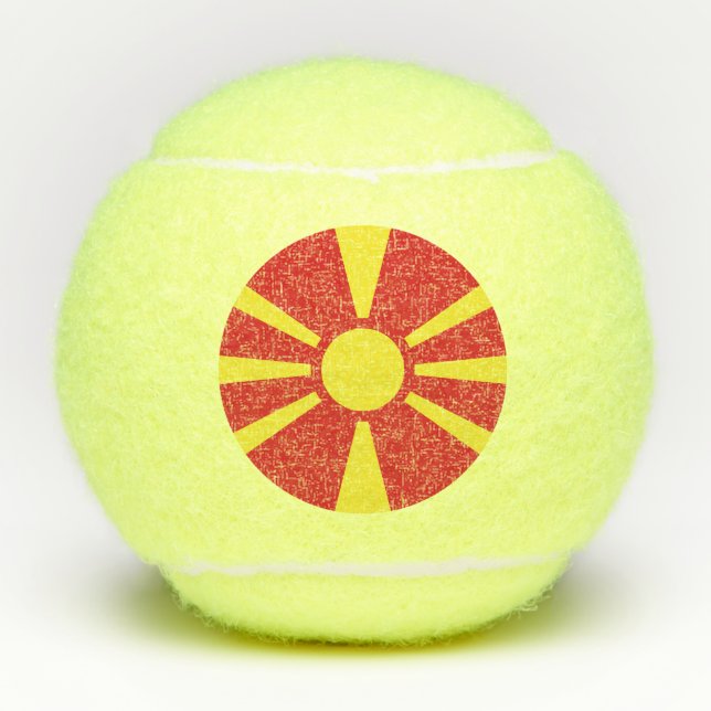 North Macedonia Flag Tennis Balls (Front)