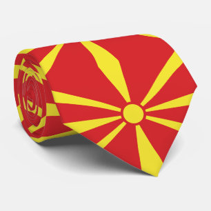 North Macedonia Flag Tie