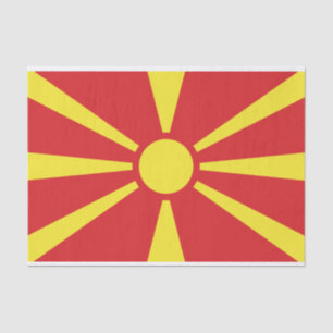 North Macedonia Flag Tissue Paper