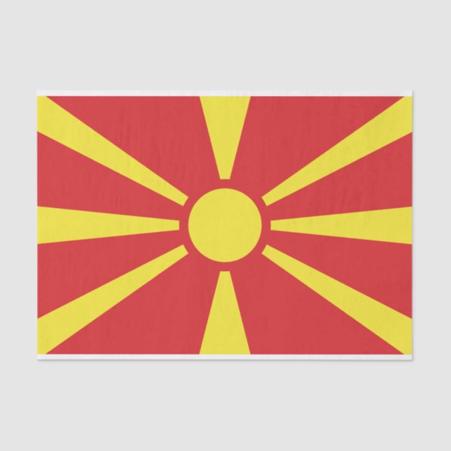 North Macedonia Flag Tissue Paper (Front)