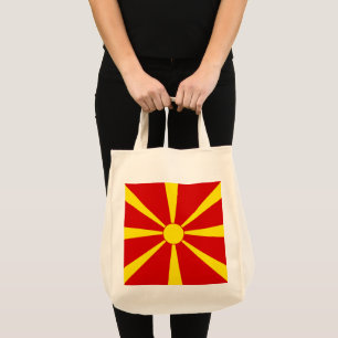 North Macedonia flag Tote Bag