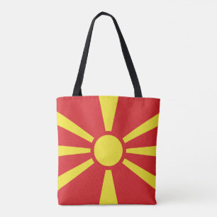 North Macedonia Flag Tote Bag