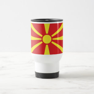 North Macedonia Flag Travel Mug