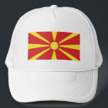 North Macedonia Flag Trucker Hat<br><div class="desc">Patriotic flag of North Macedonia.</div>
