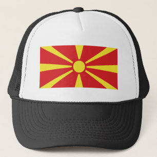 North Macedonia Flag Trucker Hat