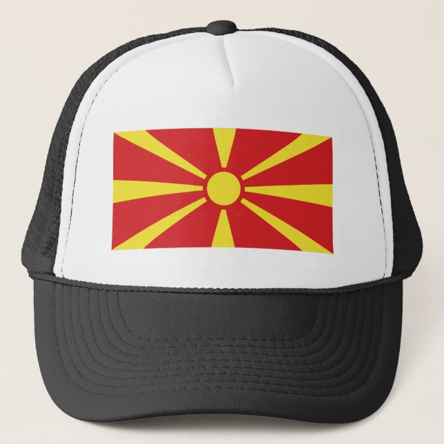 North Macedonia Flag Trucker Hat (Front)