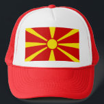 North Macedonia Flag Trucker Hat<br><div class="desc">North Macedonia Flag</div>