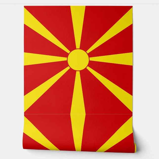 North Macedonia flag Wallpaper (Unrolling)