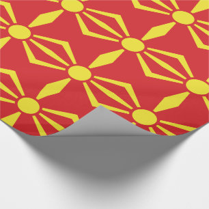 North Macedonia Flag Wrapping Paper