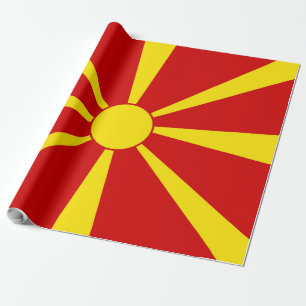 North Macedonia flag Wrapping Paper