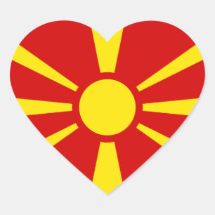 north macedonia heart sticker