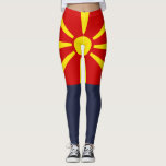 North Macedonia Leggings<br><div class="desc">North Macedonia flag</div>