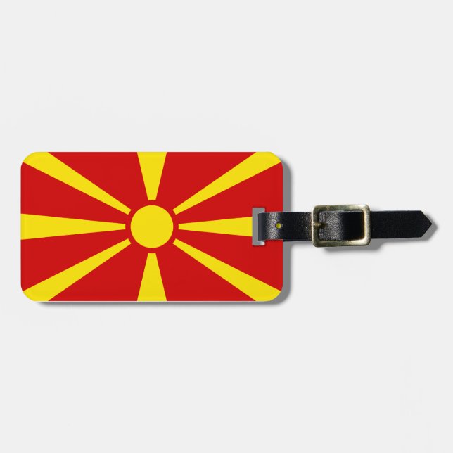 North Macedonia Luggage Tag (Front Horizontal)