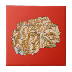 North Macedonia Map Tile