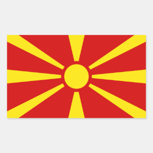 North Macedonia Rectangular Sticker