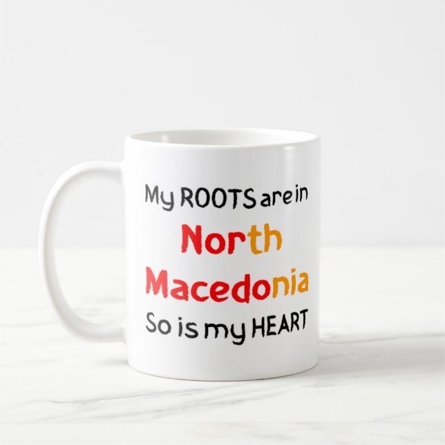 north macedonia roots coffee mug (Left)