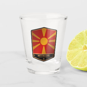 North Macedonia Shot Glass