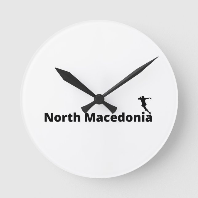 North Macedonia soccer  Round Clock (Front)