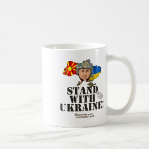 North Macedonia Stand With Ukraine Zelensky North Coffee Mug