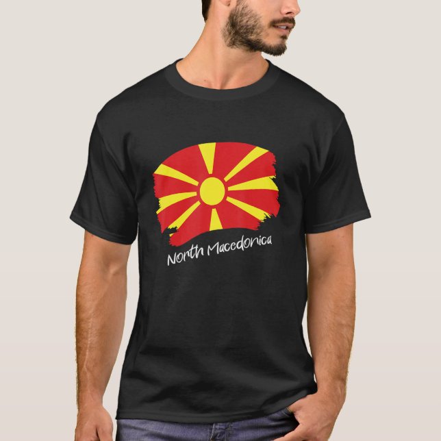 North Macedonian Flag North Macedonia T-Shirt (Front)