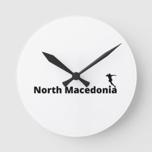North Macedonian soccer player using dot as a ball Round Clock