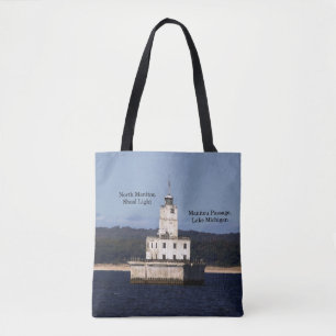 North Manitou Shoal Light all over tote bag