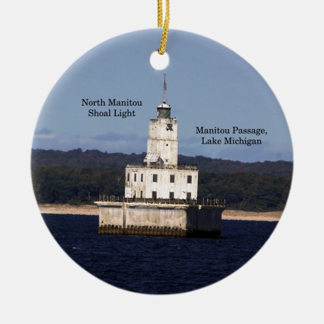 North Manitou Shoal Light ornament (Front)