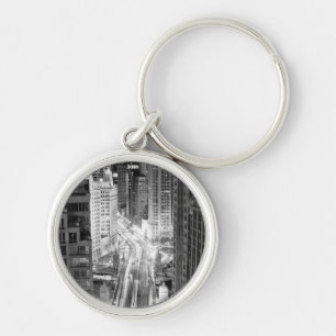 North Michigan Avenue in Chicago after winter Key Ring